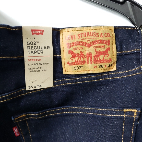 LEVI'S 502 Regular Taper Sz 36-34 NWT - Picture 3 of 4
